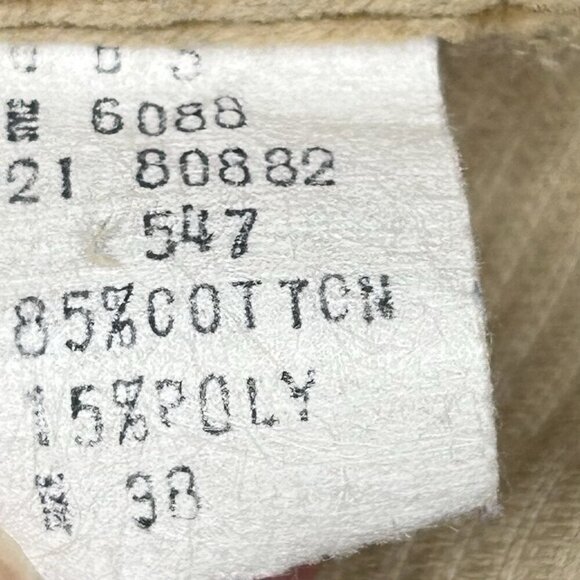 Vintage Oz Jeans Corduroy Pants Mens Tag 38 (Fits 36x35.5) Tan 70s Flare Cords - Picture 8 of 13